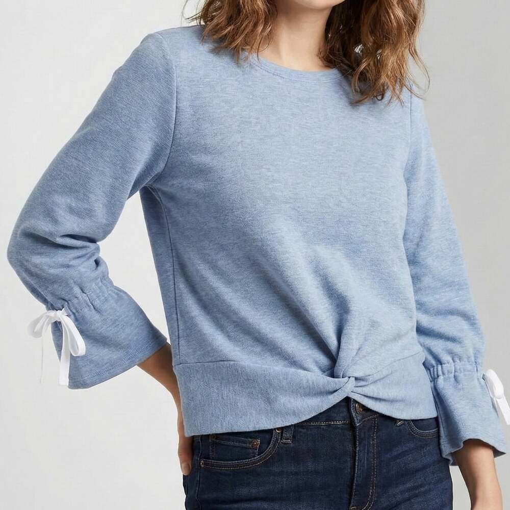 dh New York Blue Sweatshirt Small Rayon Nylon Spandex